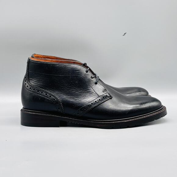 Ariat Boots Mens 8.5 Black Leather Two24 Chukka Ankle Brogue Lug Sole Lace Up